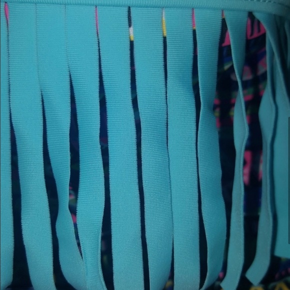 Little Girl's Size 4 Swimsuit Multicolor Aztec Print One Piece Bathing Suit - Picture 6 of 6